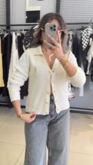 Orjınal Marka Triko Yaka HIRKA-BEYAZ