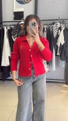 Orjınal Marka Triko Yaka HIRKA-KIRMIZI