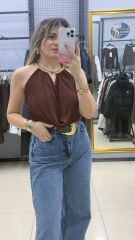 Gold Toka Detaylı Bluz