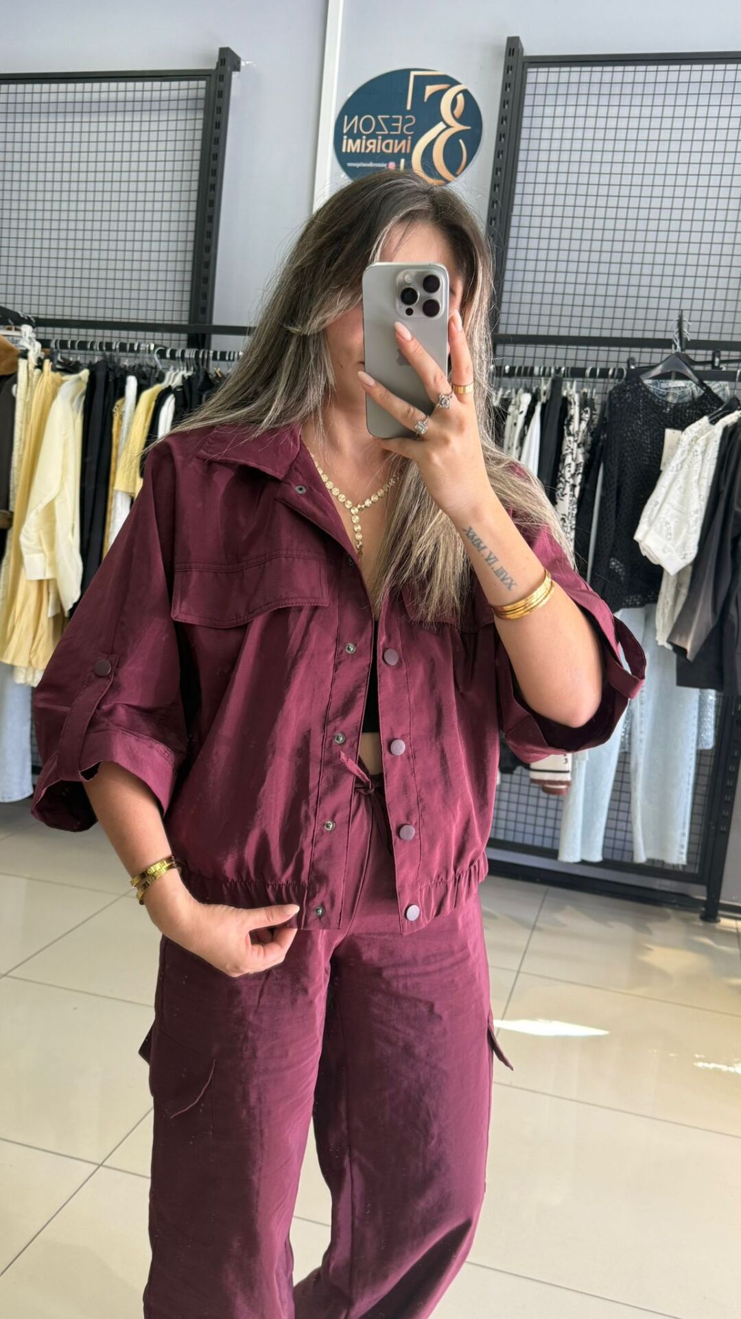 Fakir Kol Kargo Ceket -BORDO