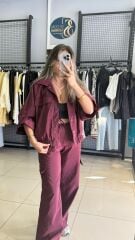 Fakir Kol Kargo Ceket -BORDO