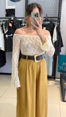 Madonna Yaka Dantel Bluz