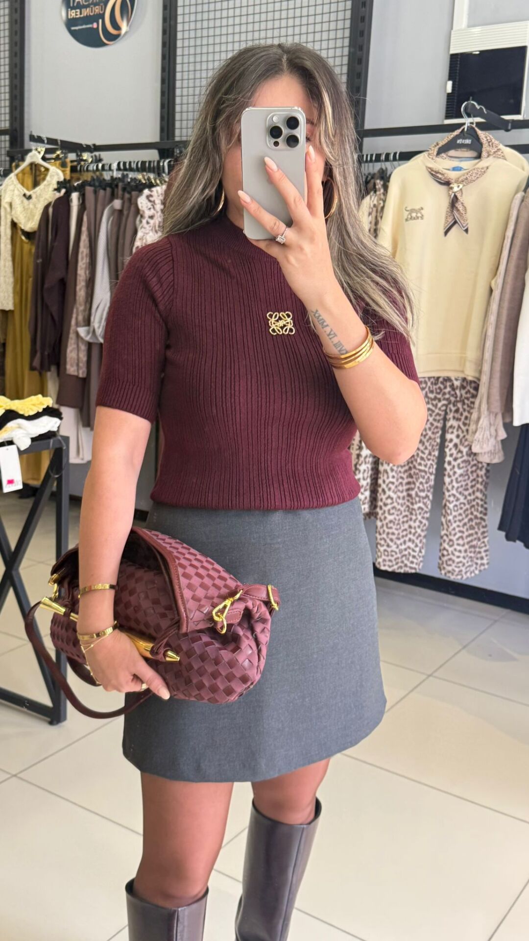 Marka Model Triko Bluz-BORDO