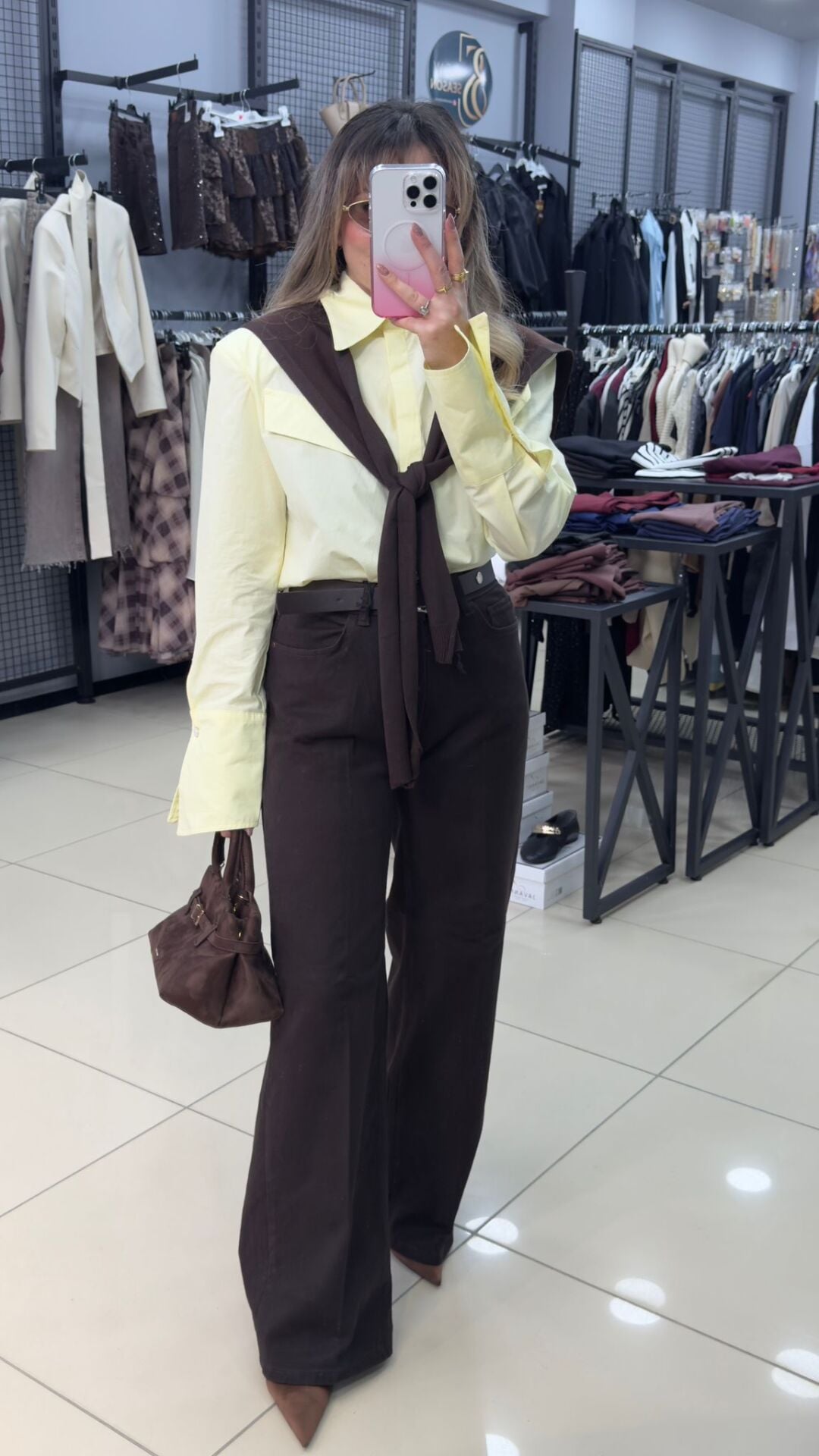 Yüksek Nel Wide Leg JEAN