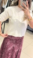 Premiım Trıko Kazak-BEYAZ