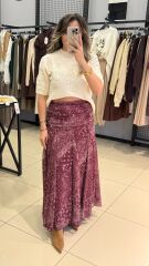 Bordo Şal Detaylı Etrk