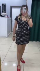 Marka Model Puantıyelı İçi Şortlu Elbise-SİYAH