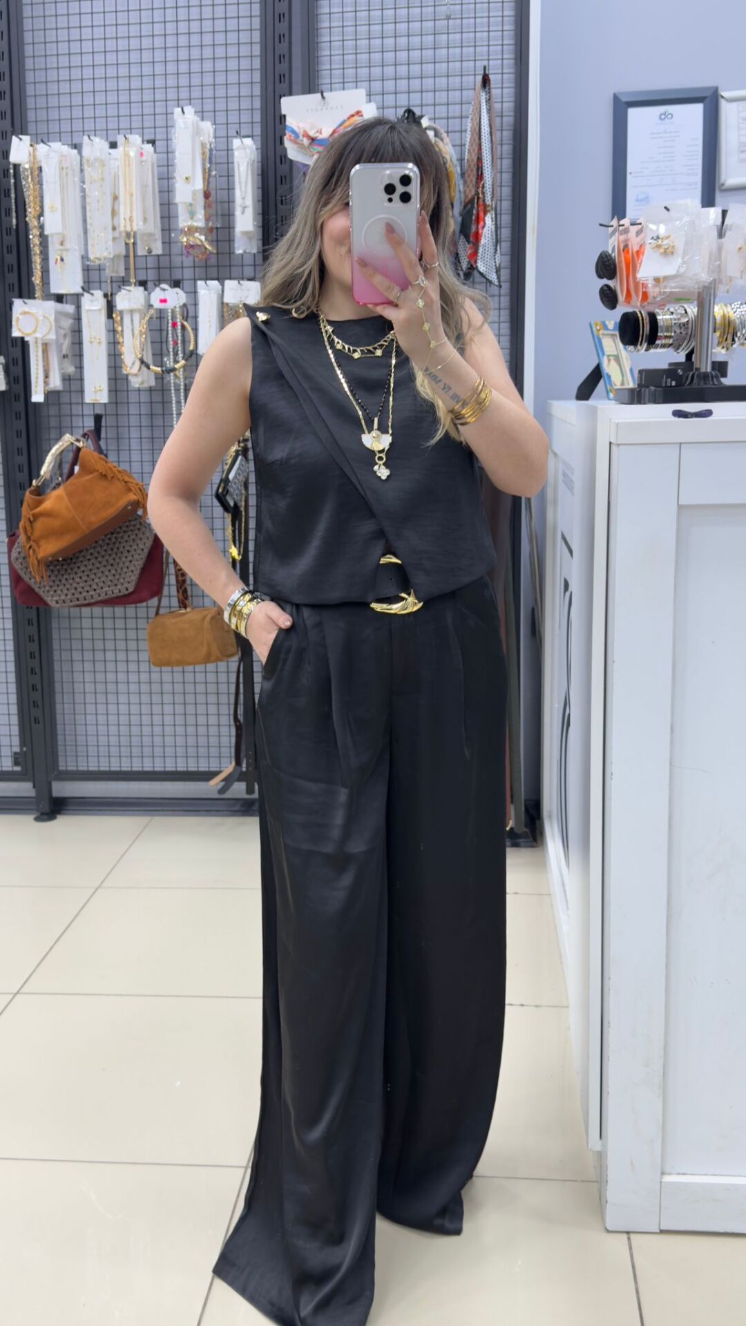 Kendinden Kemerli Saten Takım