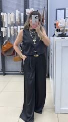 Kendinden Kemerli Saten Takım