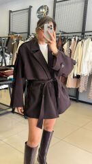 Mürdüm Renk Premıum Kalite Trenç