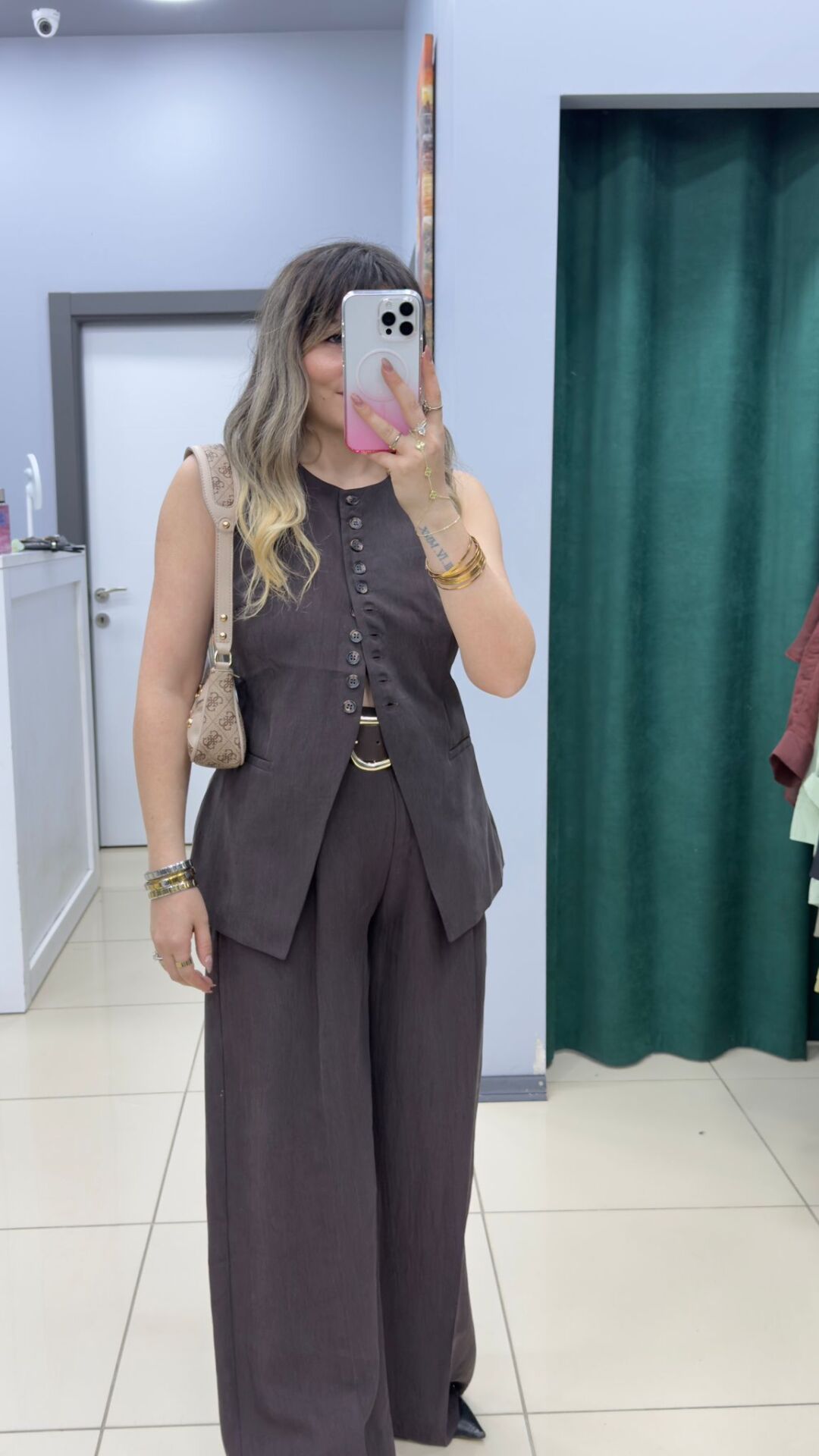 Kahve Yelekli Takım