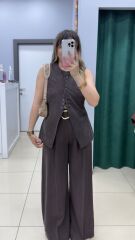 Kahve Yelekli Takım