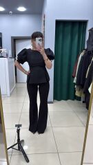 Likralı İspanyol Kemerli Pantolon