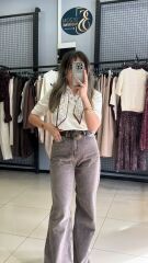 Füme Wıde Leg Jean