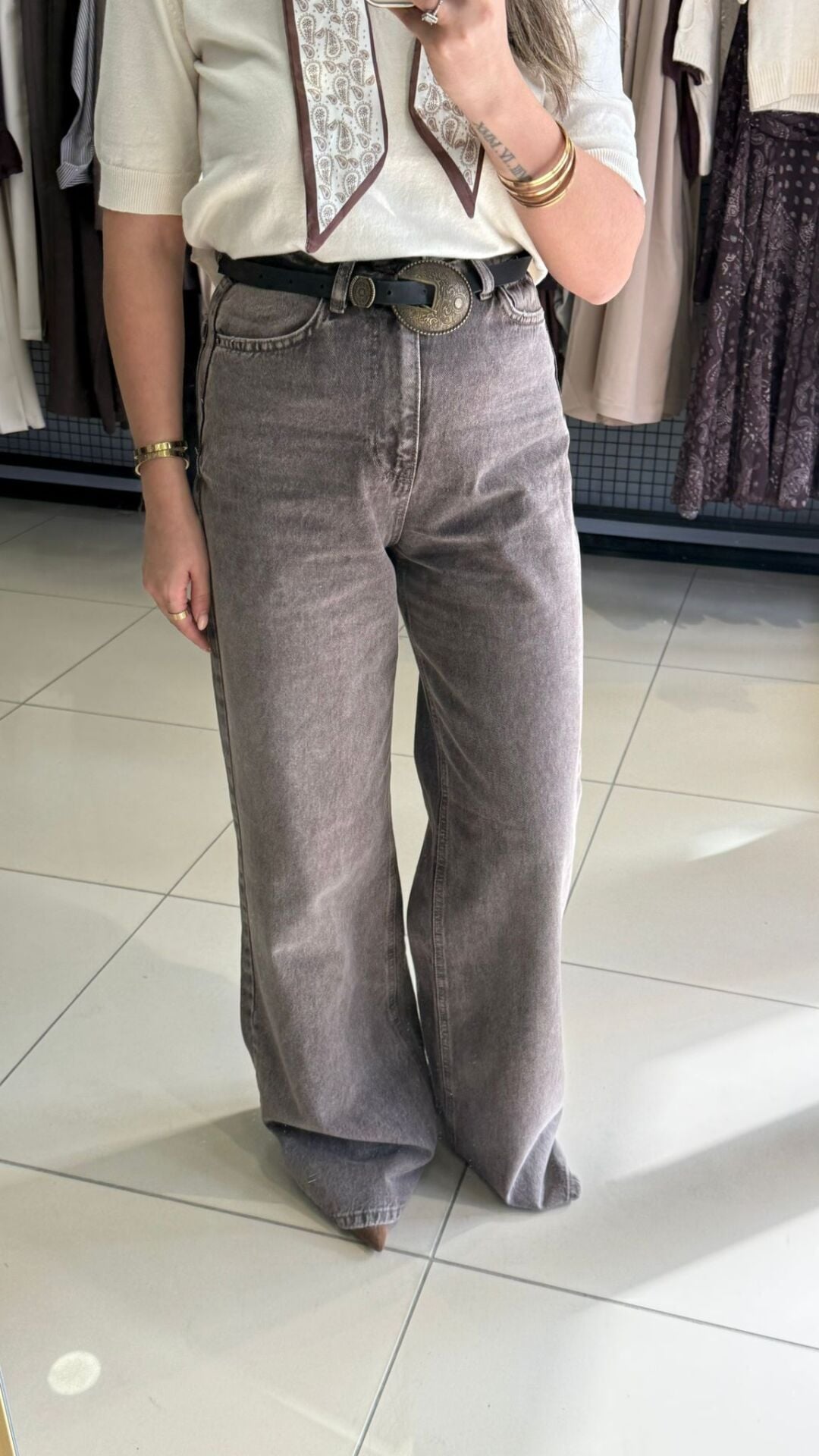 Füme Wıde Leg Jean