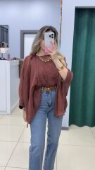 Kesik Paça Kendinden Kemerli JEAN