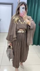 Piliseli Astarlı Şalvar Pantolon