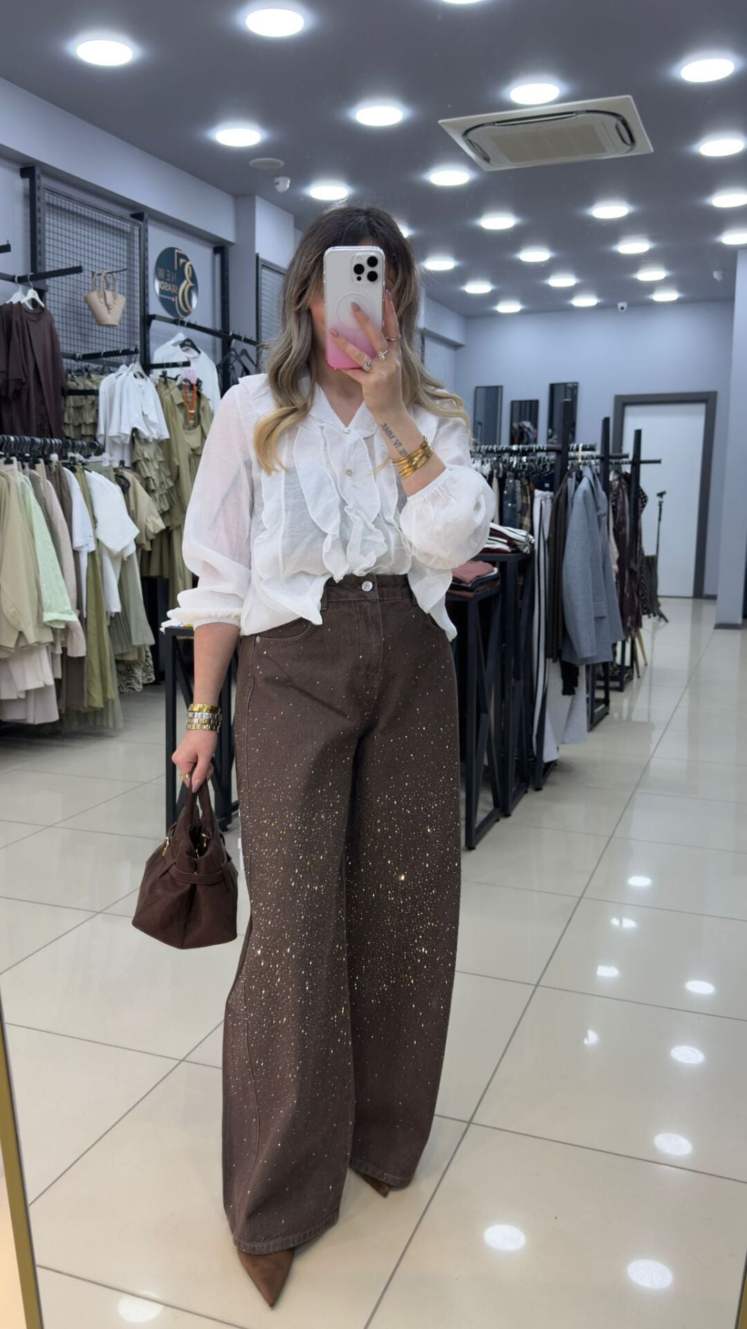 Fırfırlı Şifon Gömlek