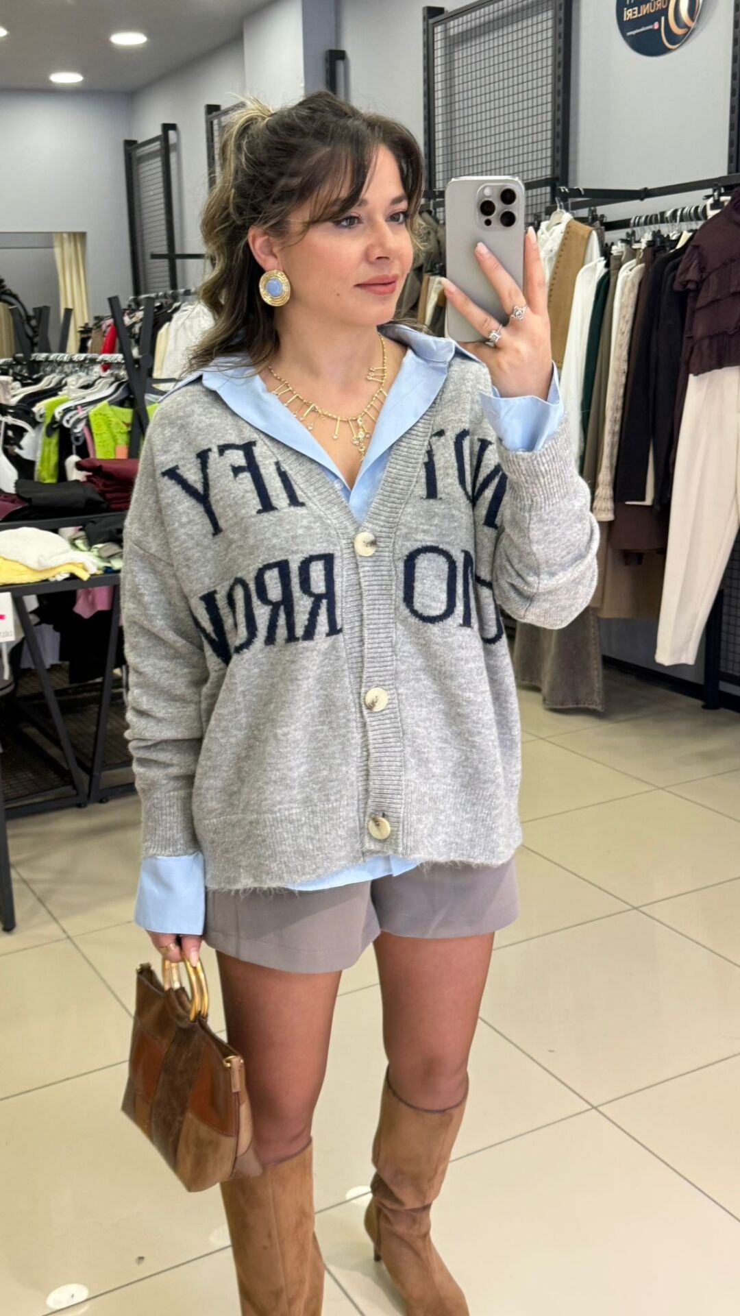 Tasarım Yazı Detaylı Hırka