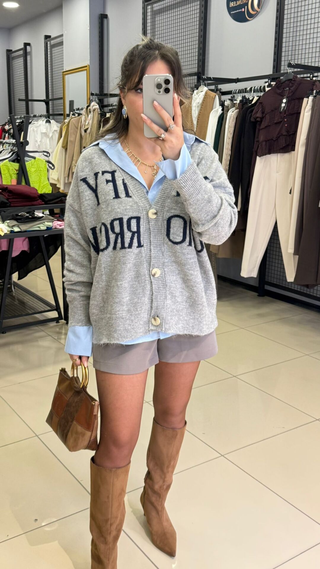 Tasarım Yazı Detaylı Hırka