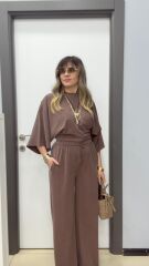 Belden Oturtmalı Geniş Kol Premıum Kumas Esofman Takımı