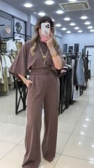 Belden Oturtmalı Geniş Kol Premıum Kumas Esofman Takımı