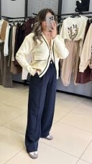 Belden Lastikli Premıum Pantolon-LACIVERT