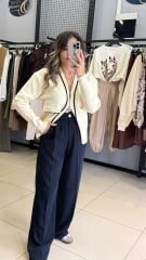 Belden Lastikli Premıum Pantolon-LACIVERT