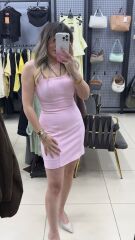 Mini Cup Detaylı Mini Elbise