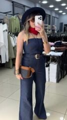 Kemerli Denim Pantolon