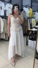 Keten Marka Model Parcalı Bluz
