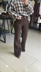 Kahve İspanyol Paça jean