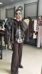 Marka Model Premıum  Kahve Deri Ceket