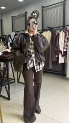 Marka Model Premıum  Kahve Deri Ceket