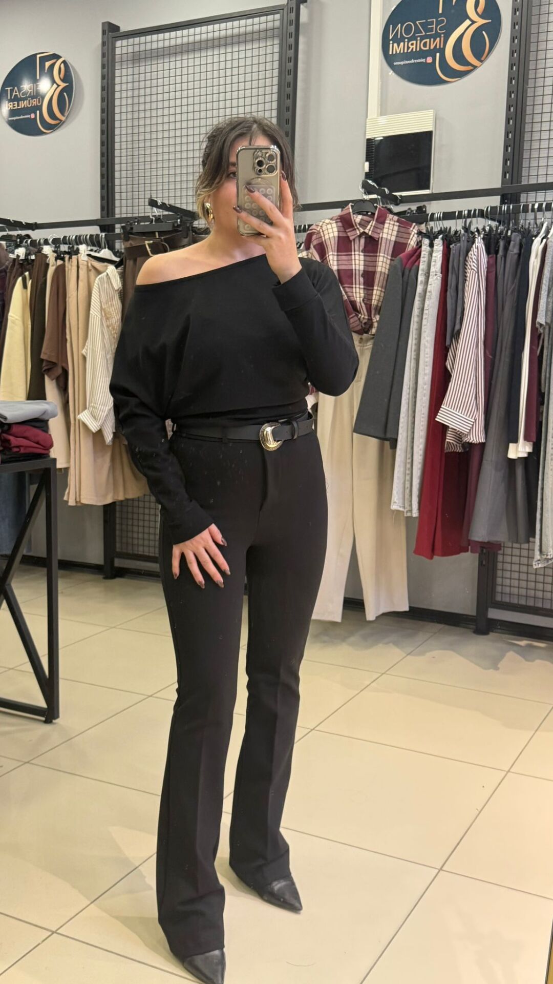 Omzu Düşük Oysho Bluz-SİYAZ