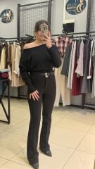 Omzu Düşük Oysho Bluz-SİYAZ