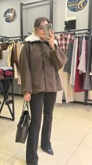 Marka Model İçi Astarlı Kürkü Çıkabilen Kaşe Mont