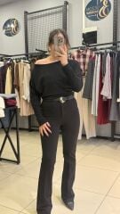 Kemerli Premium Likralı Kumaş Pantolon