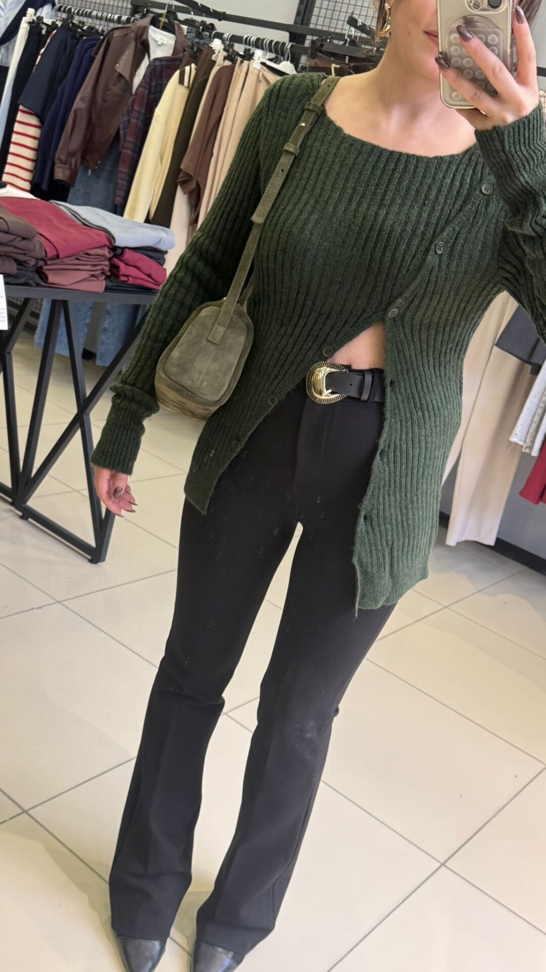 Kemerli Premium Likralı Kumaş Pantolon